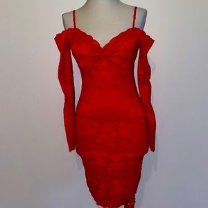 Guess by Marciano , red lace dress